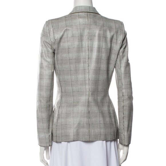 Dolce & Gabbana Houndstooth Prince of Wales Check Leather Suit Blazer & Pants - Picture 3 of 13